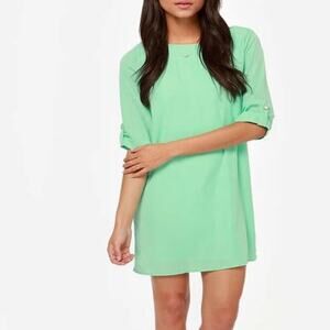 Everly Brand Love You More Shift Dress Coral Pink Women's size Small